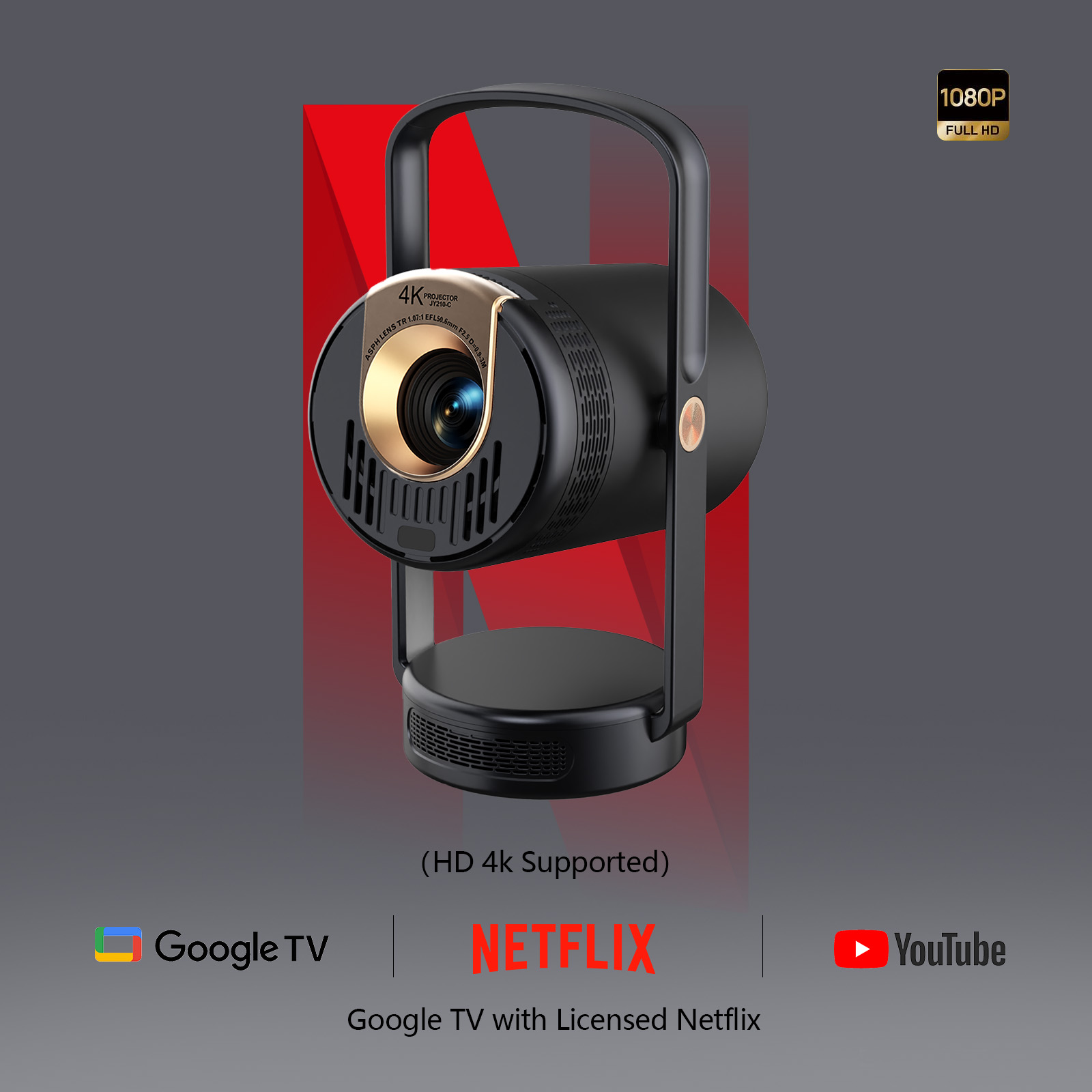 Home Cinema Entertainment - Новый портативный смарт-проектор 2026 года, 1080P