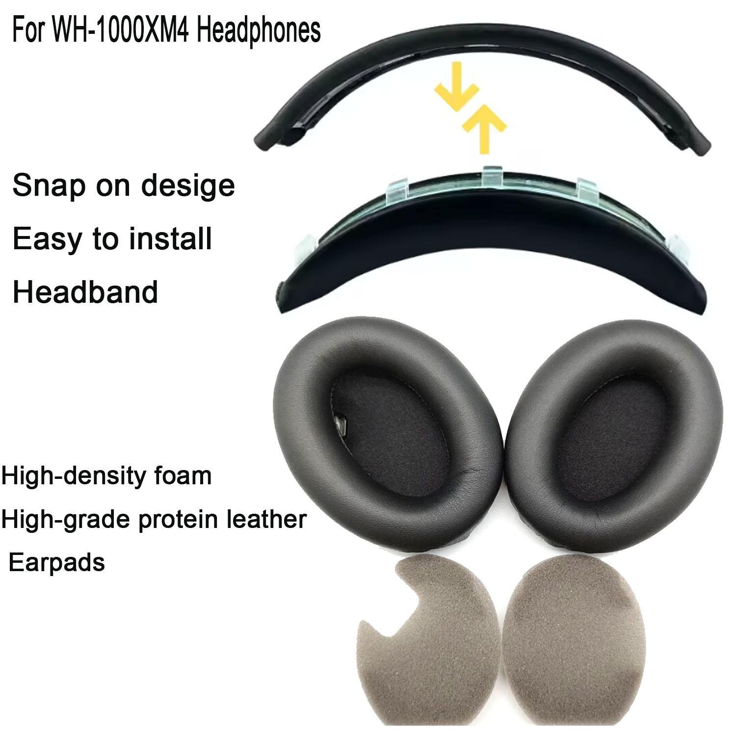 Sony Headphone Wh-1000Xm4 - WH1000XM4 легко устанавливаемые подушечки для наушников