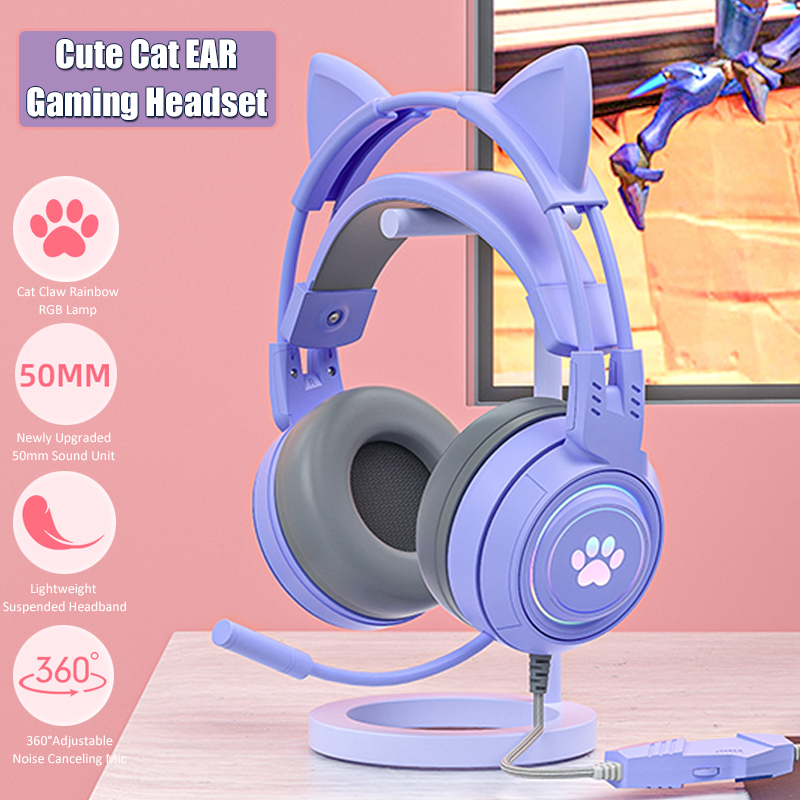 Home Cinema Headphones - Симпатичные игровые наушники с кошачьими ушками