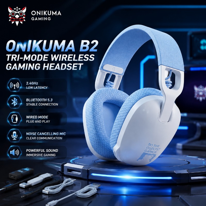 Home Cinema Headphones - Игровые наушники Onikuma B2, трехрежимная беспроводная
