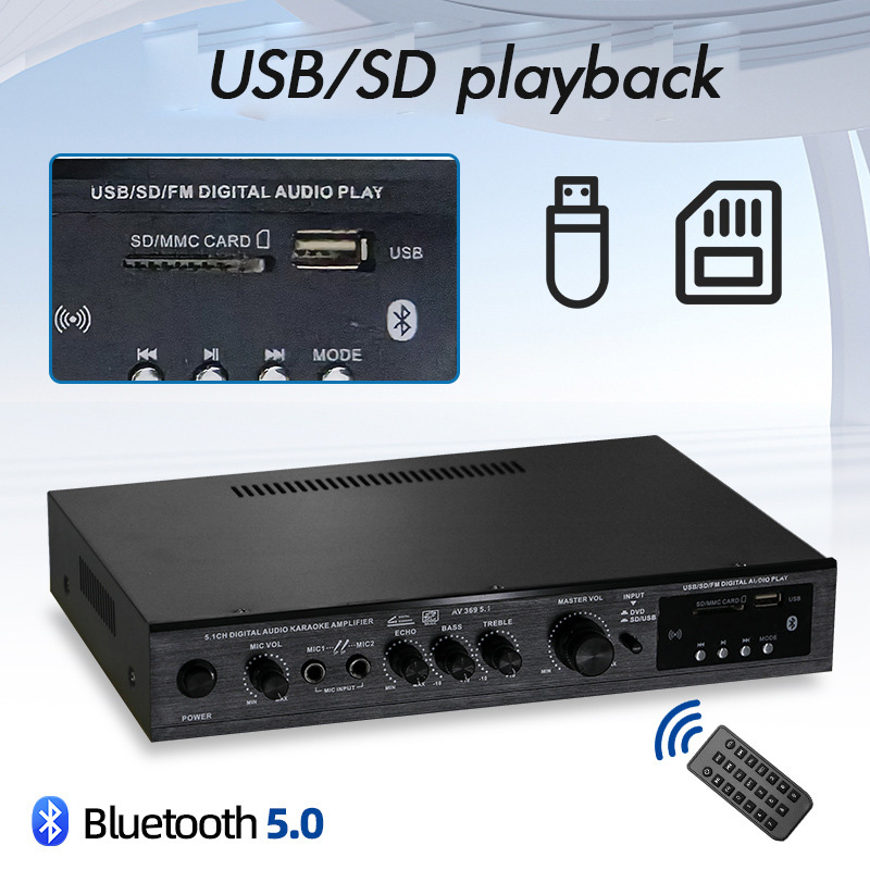 Bluetooth 5.1 Усилитель звука  – обзор и цена Home Cinema Receiver