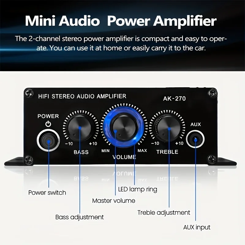 Мини-усилитель мощности AK-270 – обзор и цена Home Cinema System